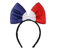 Serre Tete Noeud | Supporter Equipe France | Bandeau Tricolore | Drapeau Bleu Blanc Rouge | 2024 Sport Femme