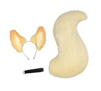 Serre-tête oreilles d'animal queue en peluche Anime Halloween Cosplay Fête Costume renard