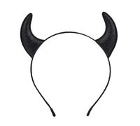 Serre-tête oreilles de diable - Accessoire d'Halloween spécial tendance pour fêtes et spectacles - Corne de diable en plastique - Coiffe de diable de Pâques pour adultes et enfants (rouge)