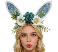 Serre-tête oreilles de lapin de Pâques | Décoration de costume de dessin animé doux réglable à paillettes - Accessoires de décoration de fête | Pour photomaton, anniversaire, maquillage, fête de Noël