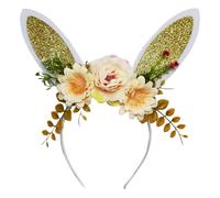 Serre-tête oreilles de lapin - Joli bandeau de Pâques à paillettes - Accessoire de costume doux - Convient pour enfants, adultes, style de rue, photo de fête