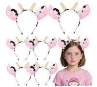 Serre-tête oreilles de vache pour enfants et adultes serre-tête élastique pour déguisements d'Halloween accessoires de photographie