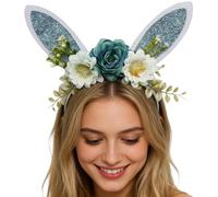 Serre-tête Oreilles Lapin Pâques - Décor Costume Festif Ajustable Dessin Animé | Bandeau Oreilles Lapin Enfant Adulte Faveur Fête | Accessoire Cosplay Paillettes Pour Noël, Photobooth, Maquillage, Réu