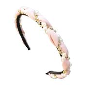 Serre-tête orné de strass pour femme, accessoire de coiffure tendance et élégant (rose)