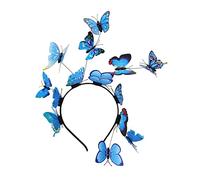 Serre-tête papillon 3D coloré pour femmes, filles, enfants, mariée, demoiselle d'honneur, mariage, fête de mariage, accessoire de cheveux pour Halloween, cosplay
