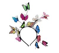 Serre-tête papillon 3D coloré pour femmes, filles, enfants, mariée, demoiselle d'honneur, mariage, fête de mariage, accessoire de cheveux pour Halloween, cosplay