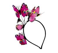 Serre-tête papillon coloré 3D avec pinces à cheveux pour fête de mariage, demoiselle d'honneur, festival, accessoire de cheveux pour femmes, filles, Halloween, cosplay