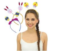 Serre-tête Pâques - PTIT CLOWN - re23832 - Modèle aléatoire - Taille unique adulte - Décor œuf/poussin/lapin