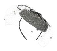 Serre-Tete Pillbox gris-mouchete One Size