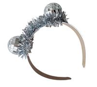 Serre-tête Plastomère élégant réfléchissant pour mariage et fête d'anniversaire Blanc et noir