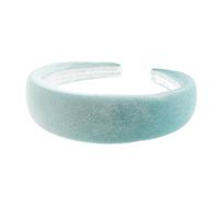 Serre-tête plat de luxe légèrement rembourré en velours bouffant pour femme, pour soirée, mariage, anniversaire, mariage, Noël, anniversaire, demoiselle d'honneur, accessoire pour cheveux (turquoise