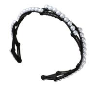 Serre-tête pliable tendance coréen pour femme avec motifs antidérapants et fausses perles