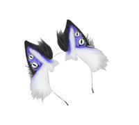 Serre-tête pour costume de personnage d'anime - Cadre pliable - Oreilles en peluche - Accessoire de fête à thème - Accessoire de fête - Anime Expo - Jeu de rôle - Accessoire essentiel en peluche