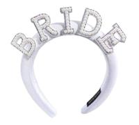 Serre-tête pour enterrement de vie de jeune fille, robe de mariée, perles artificielles, lettres de mariée, demoiselles d'honneur