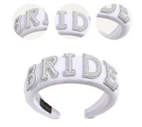 Serre-tête pour enterrement de vie de jeune fille, robe de mariée, perles artificielles, lettres de mariée, demoiselles d'honneur