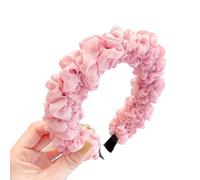 Serre-tête pour femme, antidérapant, large, avec tissu plissé, pour maquillage, accessoires de cheveux, pour le sport, le fitness, le quotidien, le yoga, rose