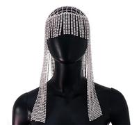 Serre-tête pour femme avec strass en cristal - Bijou de cheveux sexy pour femme - Pour mariage - Pompons en cascade