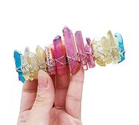 Serre-tête pour femme, cristal de quartz, peigne à cheveux naturel pour pierre, arc-en-ciel, accessoire de cheveux style bohème, couronne en pierre brute pour Pa