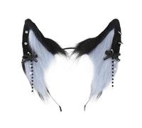Serre-tête pour femmes, jolies étudiantes, femmes, oreilles de chat, bandeau avec nœud et boucles d'oreilles, décoration pour photographie, style ethnique, dessin animé