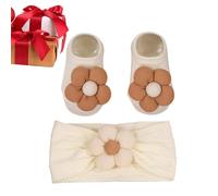 Serre-tête pour Filles | Vêtements Doux et - Ensemble De Chaussettes Et Serre-Têtes Pour,Pour Enfant Garçon Marche Photo Anniversaire Maison Extérieur Baptême Cérémonie Quotidien