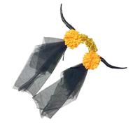 Serre-tête pour Halloween avec corne, antilope, série sombre, fleur, voile, chapeau de fête, festival, accessoires avec bandeau pour cheveux