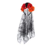 Serre-tête pour Halloween avec fleurs colorées en cristal - Accessoire de cheveux pour fêtes costumées - Look tendance - Cosplay
