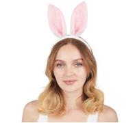 Serre-tête - PTIT CLOWN - Oreilles de lapin - Rose et blanc - Taille unique adulte