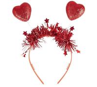 Serre-tête - PTIT CLOWN - re22654 - Rouge - Coeurs pailletés - Taille unique adulte