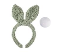 Serre-tête queue de lapin pour cosplay, Halloween, couvre-chef pour festivals, photomaton, accessoires photo, épingle blanche mignonne