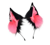 Serre-tête réaliste avec oreilles de chat faites à la main en peluche pour cosplay, costume vert et bleu, oreilles d'animaux réglables