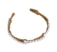 Serre-tête réglable à la mode avec perles pour femmes, accessoire de cheveux flexible et pliable pour les types de cheveux élégants