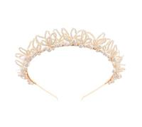 Serre-tête réglable pour cheveux de mariage style vintage avec fausses perles - Bandeau léger pour femme