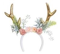 serre-tête renne fleurs forêt enchantée bois dorés - boland 50027 Multicolore