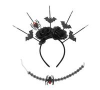 Serre-tête rose pour Halloween - HaloCrown - Serre-tête chauve-souris - Bandeau ras du cou