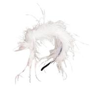 Serre-tête sophistiqué à plumes blanches pour décoration de cheveux Convient pour les mariages et les événements costumés