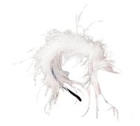Serre-tête sophistiqué à plumes blanches pour décoration de cheveux Convient pour les mariages et les événements costumés