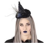 Serre-tête Sorcière Halloween - ATOSA - Noir et Bleu - Femme