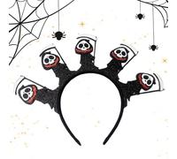 Serre-tête squelette fantôme d'Halloween - Bandeau à paillettes pour fête d', accessoire photo, foire de la Renaissance, anniversaire, mariage, cosplay