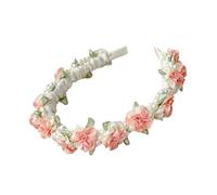 Serre-tête tendance avec roses et perles pour filles, adolescentes, occasions spéciales, long ruban, élégant bandeau floral avec perles