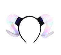 Serre-tête tendance en corne de chèvre artificielle pour filles - Cornes de Noël pour costume incroyable de Noël amusant