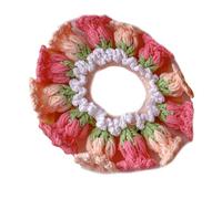 Serre-tête tendance en crochet avec fleurs robustes en tricot élastique - Accessoire de cheveux - Décoration pour tenues élégantes - Bandeau floral