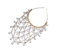 Serre-tête tendance en maille avec perles faites à la main pour mariage, occasions spéciales et banquets