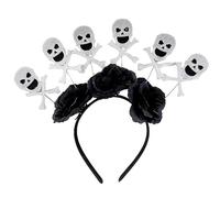 Serre-tête tendance gothique en forme de fleur et de crâne pour Halloween, fête de mariage, couronne colorée pour mariage, filles, prise de photos, couronnes pour femmes