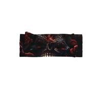 Serre-tête tête de mort et fleur avec nœud rose - Accessoire pour cheveux de bébé - Convient pour les nouveau-nés, les nourrissons et à porter au quotidien