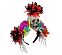 Serre-tête tête de mort squelette pour enfants et adultes - Accessoires de costume d'Halloween - Accessoires pour cheveux d'Halloween