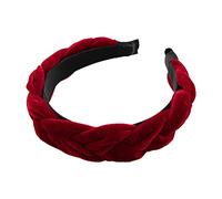 Serre-tête torsadé pour déguisement - Couleur unie - Large éponge - Rouge vin