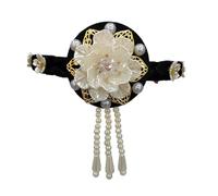 Serre-tête traditionnel coréen Hanbok pour femmes et filles élégant avec fleurs et perles - Accessoire de cheveux pour danse