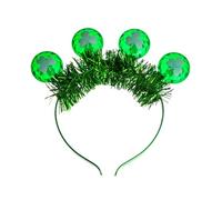 Serre-tête trèfle à LED - Bandeau lumineux en forme de trèfle - Accessoire de cheveux vert - Lunettes lumineuses à LED
