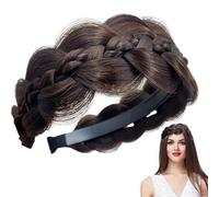 Serre-tête tressé, bandeaux pour cheveux - Bandeau large pour cheveux avec dents - Accessoire pour bandeau à arêtes de poisson, bandeaux tressés torsadés, postiche pour femme