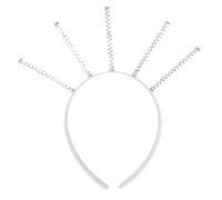 Serre-tête uni doux pour mariée avec accessoires photo de printemps Noir/blanc